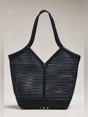 Shiraleah Tosca Woven Tote Bag - black